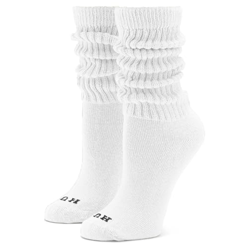 HUE Women's Slouch Sock, 4 pack (White)3