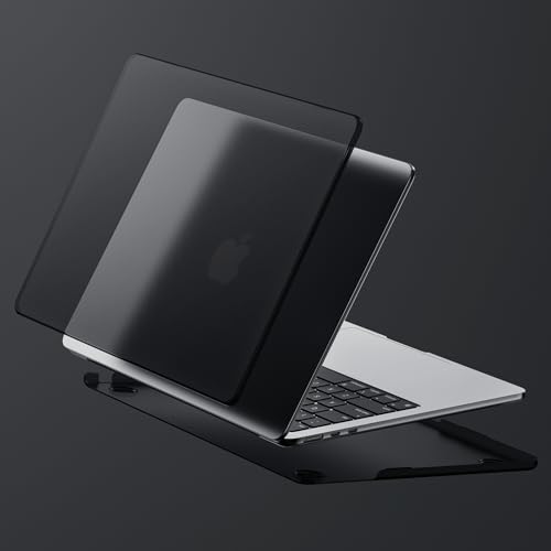 MacBook Air 13�C���`�P�[�X 2025 2024-2022 M4 M3 M2�ɑΉ��B�����^�A�[�}�[�A�g�b�v�e�B�A�}�b�g�d�グ�A���ȕی�n�[�h�V�F���P�[�X�J�o�[ �m�[�g�p�\�R��A3241 A3114 A2941�ɑΉ� �u���b�N �N���A