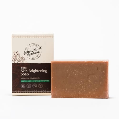 Purely Handcrafted Skin Brightening Soap | Made with Manjistha & Cinnamon Bark Essential Oil | For Even Skin Tone, Dark Spot Reduction & Deep Cleansing | Suitable for All Skin Types, 125g-image-34