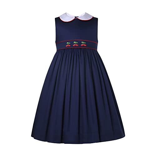 Girl Summer Holiday Embroidery Clothes Kid Toddler Casual Simple Dress Size 2 3 4 5 6 8 9 10 11 12 Years