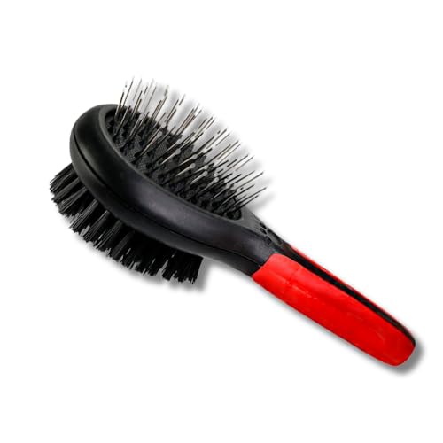 Escova Rasqueadeira Dupla para Pelos de Cães Cachorro Gatos Pet Pets de Estimação Pequenos e Médios