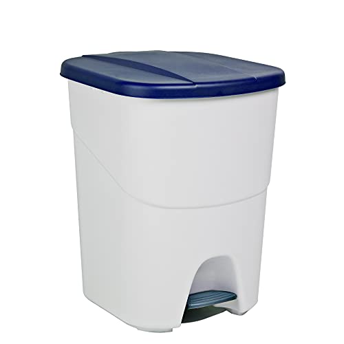 Image of Denox DEN106 Eco Pedalbin 40 litres, Blue, 393 x 352 x 470 mm