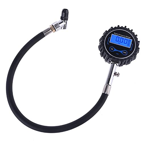Manómetro Digital para neumáticos, Mandril de Aire Intercambiable de 200 PSI para Coches, Motocicletas, RV, SUV, camión, neumático de Bicicleta