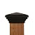 4x4 Post Caps (Nominal) Black Pyramid Top (Case of 12) - With 10 Year Warranty