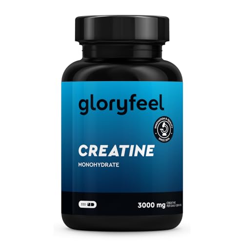 Creatina Monoidrata, 320 Capsule, 3000 mg di Creatina Pura per Dose, Amminoacido per Migliorare le Prestazioni Fisiche in Palestra*, Supporto Durante e Pre Workout e Senza OGM