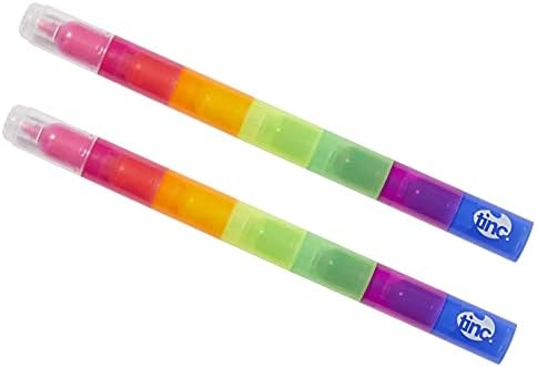 Tinc Novelty Macaroon Stacking School Highlighter - Set of 5, Multicolor (MACSTKHL)