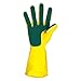 YARNOW Geschirrspülhandschuhe rutschfeste Latexreinigungshandschuhe Wiederverwendbarer Handschutzhandschuh für Die Gartentoilette in Der Küche (Einzelnes Scheuerschwamm)
