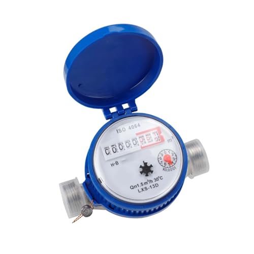 Flow Sensor Meter Digital Pipeline Water Flow Smart Water Meter Digital Display Pointer Flow Measuring Instruments Home Measuring Tools with Copper Fittings