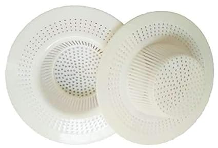 Kitchen Basin Plastic Sink Strainer White Filter Strainer/Cockroach Protector Jali Cover/Basket Drainer Trap, Big/Large (Pack of 2) (B0CC2PFYNH) Amazon Price History, Amazon Price Tracker