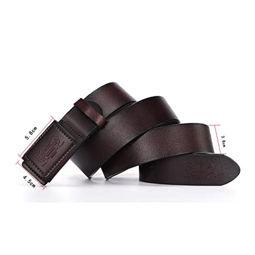 Hypoallergenic Belts for Men,Men's No-Scratch Mechanic Belt,Dark Coffee,110CM/43.3''3