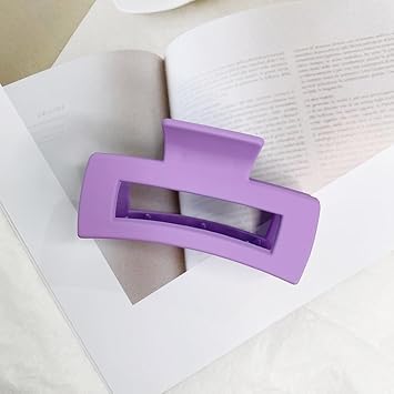 Purple Hair Claw Clips,Hair Clip Retro Hollow Women Fashion Strong Large Clips Styling Accessories for Girls Washing Face Ultra-light - Image 3