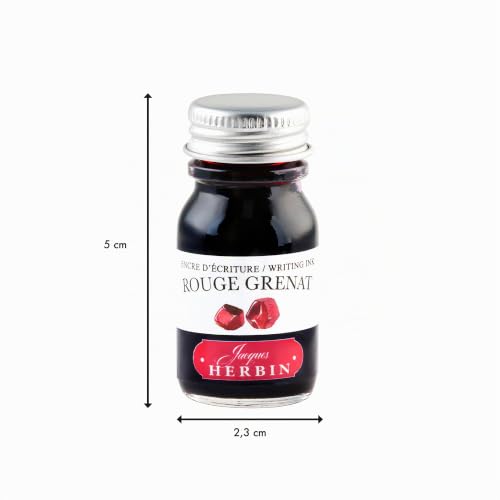 Jacques Herbin 11529T - Atrament 10 ml, kolor czerwieni granatu, do piór