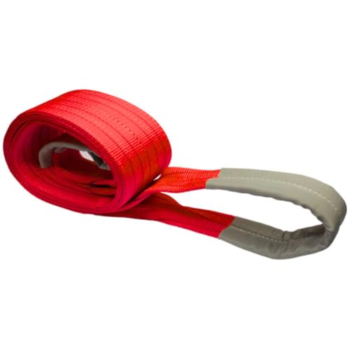 Image of Conclood India Polyester Webbing Sling | Lifting Belt | Red Colour | Use for Handling materials in warehouses & logistics | Lifts & secure heavy loads (5 Ton 2 Meter).