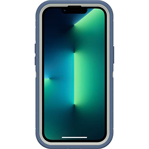 OtterBox iPhone 13 Pro (ONLY) Defender Series Case - Fort Blue, Rugged & Durable, with Port Protection, Includes Holster Clip Kickstand
