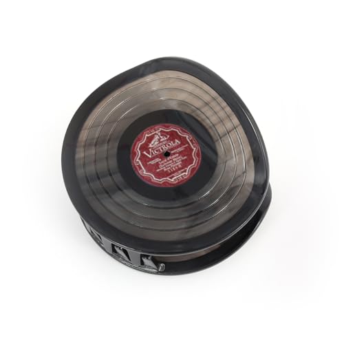 Pinza para el cabello personalizada acetato negro miniatura 1