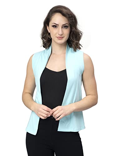 Image of NIMBLE Women's Open Front Sleeveless Cotton Short Shrugs | Modern Fashionable Cardigan for Casual & Formal Wear | Comfortable & Stylish Outerwear For Party