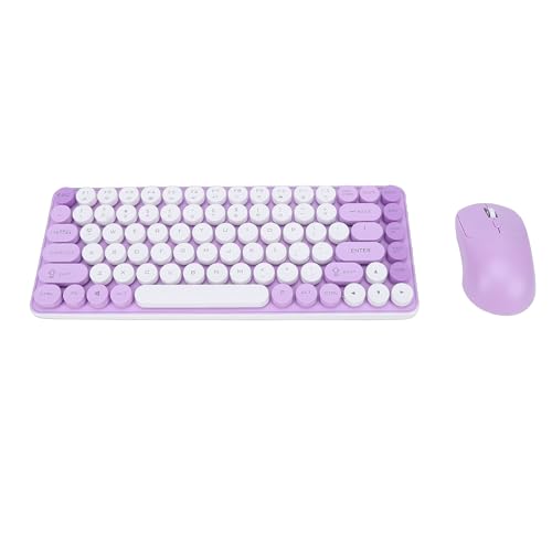 Oreilet Ensemble Clavier Souris sans Fil, Clavier Mécanique Gaming Bluetooth 85 Touches avec Récepteur USB 2,4 GHz pour PC, Ordinateur Portable Bureau,...