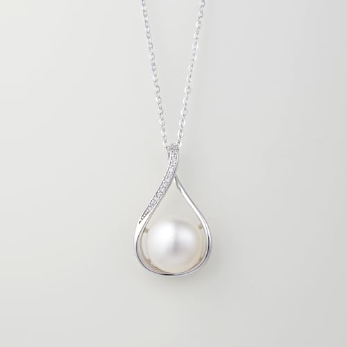 Freshwater Cultured Pearl Pendant Necklace 925 Sterling Silver Jewelry for Women 16-18 inch3