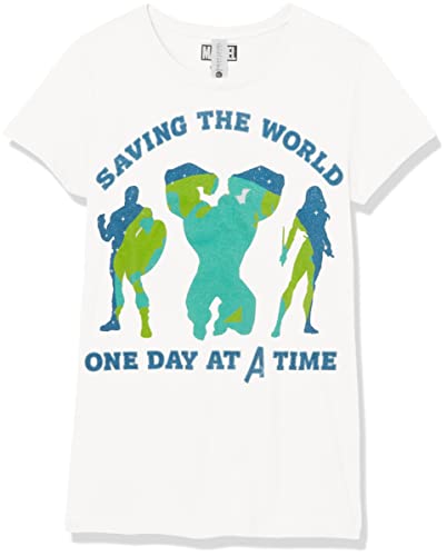T-shirt Marvel Girl Team Earth Day blanc anti-irritation coton taille L