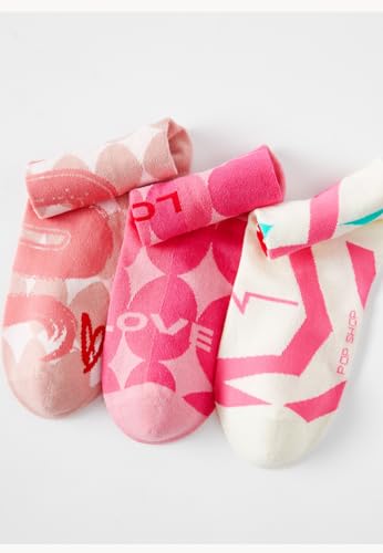 Girls' breathable mid tube socks, girls' sports socks, youthful and beautiful socks (One Size,colorful life-5 pairs)2