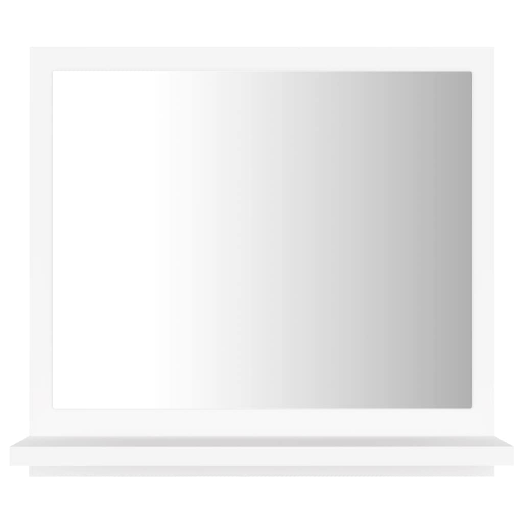 Lustro łazienkowe z materiału drewnopochodnego z półką, 40 x 10,5 x 37 cm, lustro ścienne do łazienki, toalety dla gości, z miejscem do przechowywania kosmetyków, ręczników i artykułów