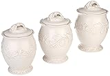 Certified International 14900 3 Piece Firenze Ivory Canister Set, 74 oz/106 oz/144 oz
