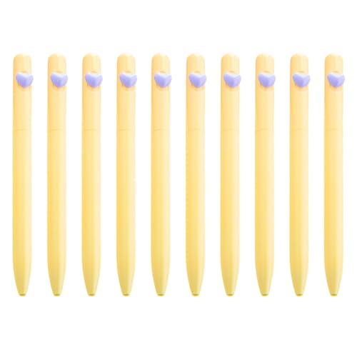 10 Uds. Bolígrafo De Corazón Amor Papelería 1 0mm Tintas Negras Escritura Suave Para Estudiantes Bolígrafo Corazón Amor Escritura Suave Para Profesores