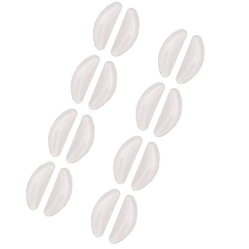 メガネ 鼻 パッド シール 柔らかい 眼鏡 鼻盛りまめパッド 眼鏡鼻パッド 柔らかい シリコン メガネ ずれ落ち防止ロック 鼻あてタイプ クリア 8ペア16 個 厚み1.8mm