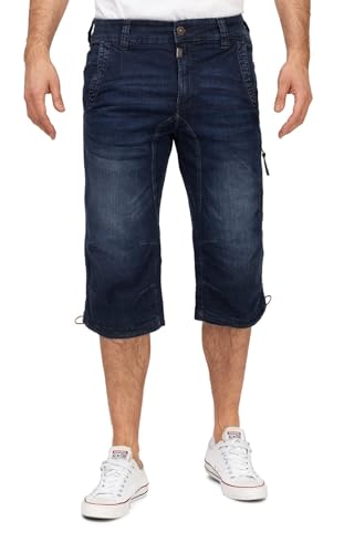 Timezone Herren 3/4 Jeans Shorts knielange Jeanshose 25-10027-00-3444 ConnorTZ Rough Navy Wash W36