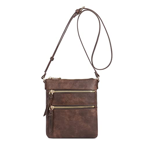 Image of CLUCI Crossbody Purses for Women, Medium Size Zipper Pocket Adjustable Strap, Soft Leather Women's Shoulder Handbags