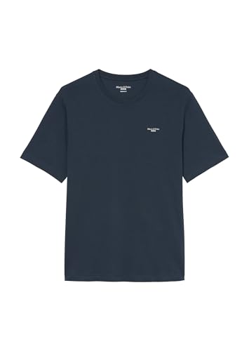 Marc OߴPolo Denim Herren T-Shirt aus Bio-Baumwolle Regular Fit, Blau (Navy Teal), XXL