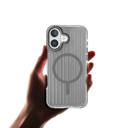 Image of GRIPP Armor Case Compatible with Mag-Safe for iPhone 17 | Military Grade 12ft Drop-Tested with D30 Technology, Corrugated Design, Raised Edges, 360 Protection, Matte Frosted Back Cover - Grey