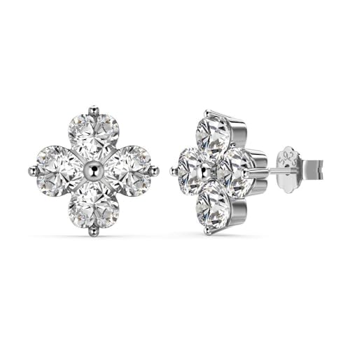 Boucles d'oreilles quatre feuilles en argent pour illuminer votre style vestimentaire