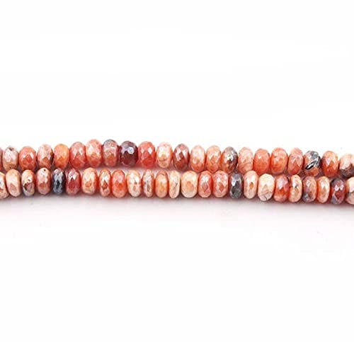 Perles de cornaline mystique LKBEADS rondelles facettées 8-9mm pour création bijoux