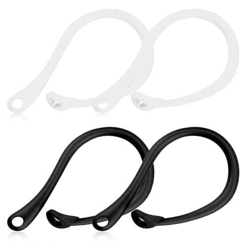 Luckious Ear Hooks for Airpods - 4 Pairs Universal Silicone Secure Earhooks, Anti-Lost Wireless Earbuds Holder for Sport Activities, Replacement Accessories Luckious Ear Hooks for Airpods - 4 Pairs Universal Silicone Secure Earhooks, Anti-Lost Wireless Earbuds Holder for Sport Activities, Replacement Accessories