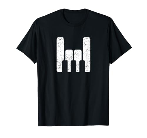 Das Klavier rockt! Pianisten Klavier Keyboarder Geschenk T-Shirt