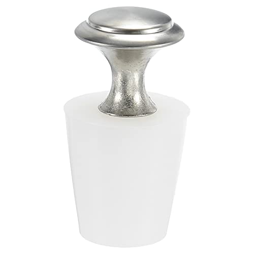 sourcing map Silicone Caoutchouc Conique Bouchon Baignoire Obturateur 19mm vers 26mm Plein Blanc avec Poignée pour Cuisine Toilettes Buanderie évier Vidanges