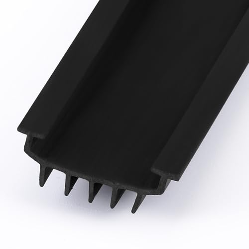 Nuanchu 1 PC 36 Inch Hardware U Shaped Rubber Door Bottom Sweep Weather Stripping Seal for Exterior/Front Doors Weatherproof & Noise Reducing Includes Rubber Door Seal Bottom Only (Black)
