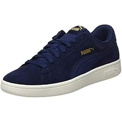PUMA SMASH V2, Zapatillas de running Unisex adulto, Azul (Peacoat Team Gold Whisper White), 42 EU