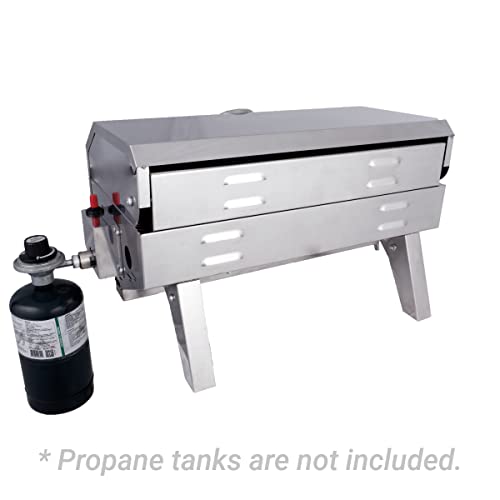 Marada Tabletop Propane Grill, Stainless Steel Professional Gas Grill 20,000 Btu Bbq Tabletop Gas Grill For Outdoor Cooking Patio Garden Bbq Picnic #TOP7