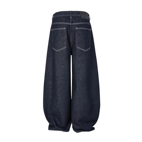 Men's Denim Pants Vintage Loose Wide Leg Knife Lightweight Denim Pants2