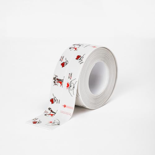 Image of YIZHI Love Caulk Tape Waterproof Self Adhesive, Toilet Caulk Tape Bathtub Sealant Strip, Peel and Stick Caulking Tape Floor Tile Corner Trim Shower Caulk, Bathroom Accessories (1.5 inch x 10.5Ft)