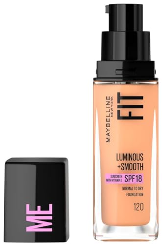 Maybelline New York Make Up, Fit Me! Foundation mit LSF18, Für makellose Haut, Alle Hauttypen, Nr. 120 Classic Ivory, 30 ml