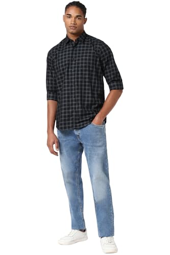 Image of Peter England Men's Premium Casual Checkered Shirt