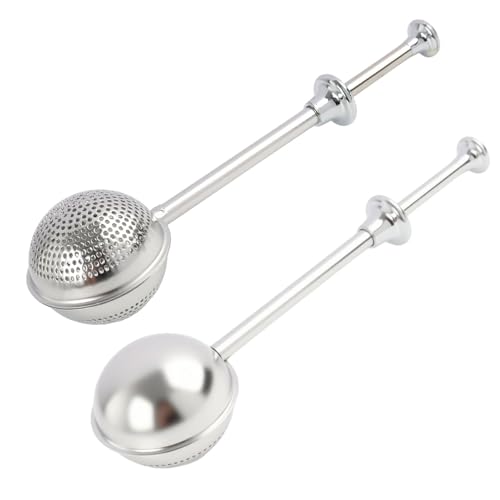 2 Pièces Boule à Thé Infuseur Pinces à Thé En Acier Inoxydable 304 Avec PoignéE Longue Pour Thé En Vrac éPices