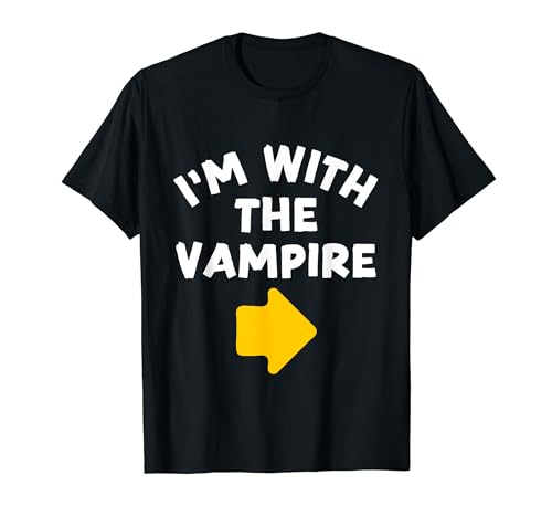 Costume d'Halloween simple de dernière minute I'm with the Vampire T-Shirt
