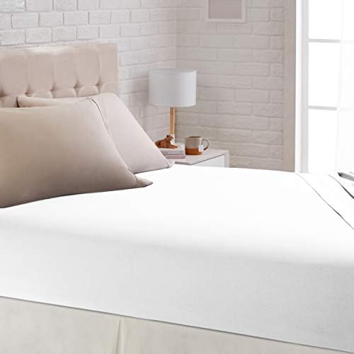 Amazon Basics Sateen Fitted Sheet, 90 x 200 cm, Dark Grey