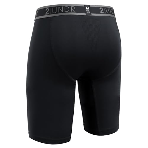 2UNDR Men's Sport Shift 9" Long Leg Underwear (Stealth, Medium)2