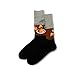 Hot Sox Men's Famous Artist Series Novelty Crew Socks, Still Life Plate and Fruit (Grey), Shoe Size: 6-12