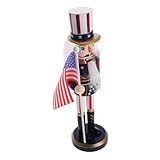 Ipetboom 1 Pièce Figurine Huile Casse Décoration de Bureau pour Noël Ornement Traditionnel de Soldat Américain Élégant
